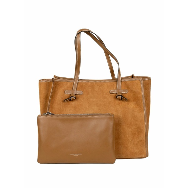 ジャンニ・キアリーニ レディース トートバッグ 御徒面子 Tie-fastening tote bag Brown