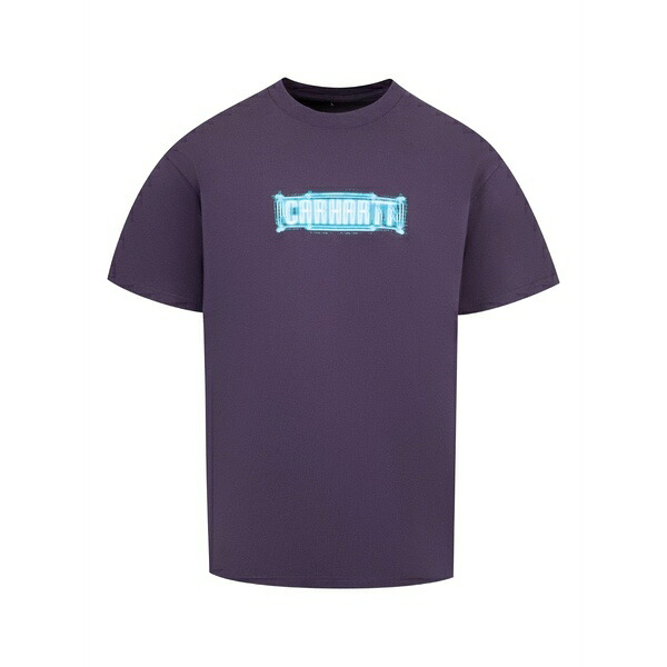 鉄道車両ハート形 メンズ ティーシャツ トップス S/s electric boogie graphic-print t-shirt Purple