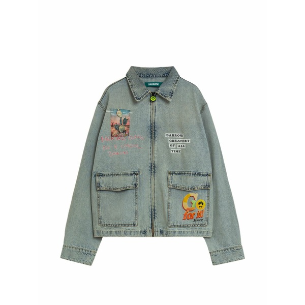 バロウ メンズ 上衣＆上衣 アウター Graphic jacket Blue