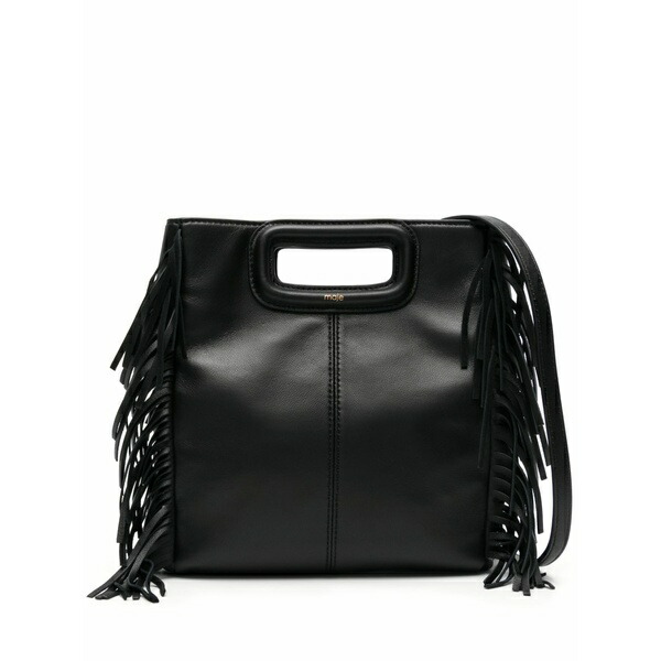マージュ レディース トートバッグ 御徒面子 M fringed leather tote bag Black