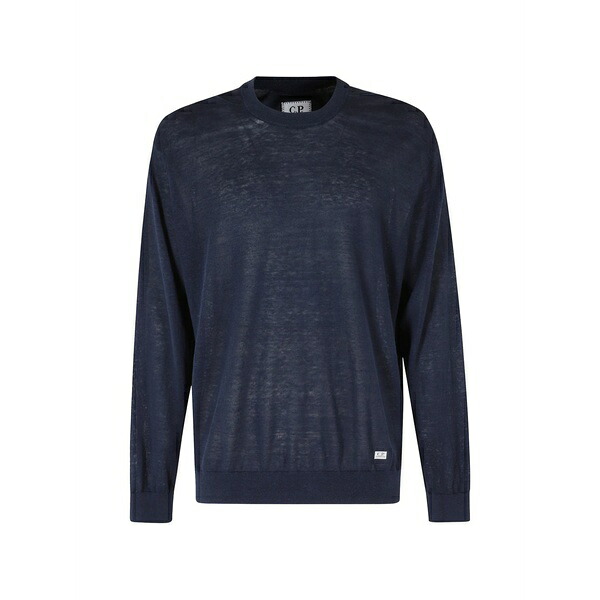 シーピーカンパニー メンズ 編み物\u0026スウェーター アウター Fine-knit raglan-sleeve sweater Blue