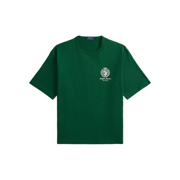 ラルフローレン メンズ ティーシャツ トップス Crest-embroidered jersey t-shirt Green