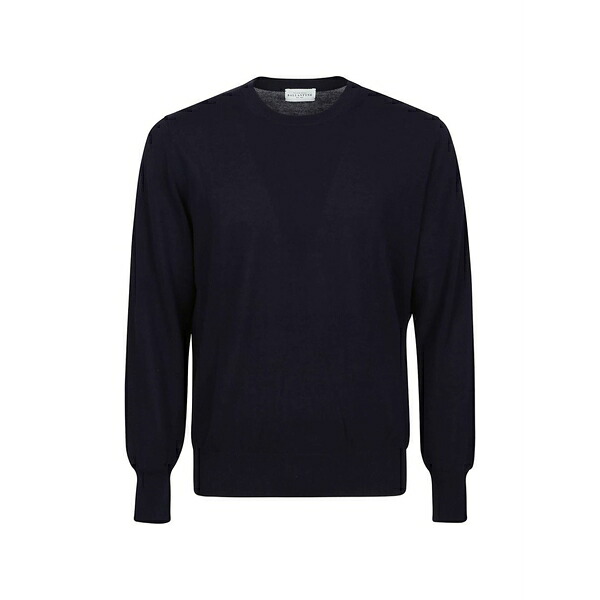 バランタイン メンズ 編み物\u0026スウェーター アウター Crew-neck cotton sweater Blue