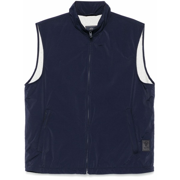 フェイ メンズ ジャケット&ブルゾン アウター Logo-patch gilet Blue|asty