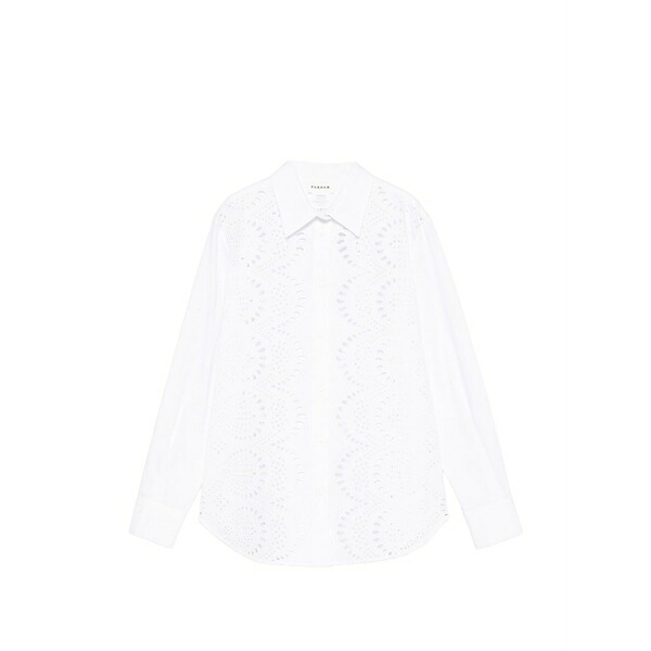 パロッシュ レディース プルオーバー トップス Eyelet-detail shirt White