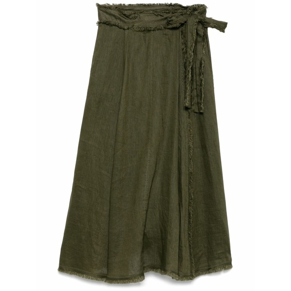 パロッシュ レディース スコート ボトムス Linen maxi skirt  Green