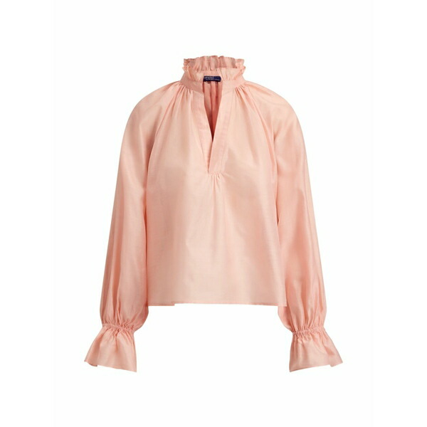 ラルフローレン レディース ティーシャツ トップス Ruffled long-sleeves blouse Pink
