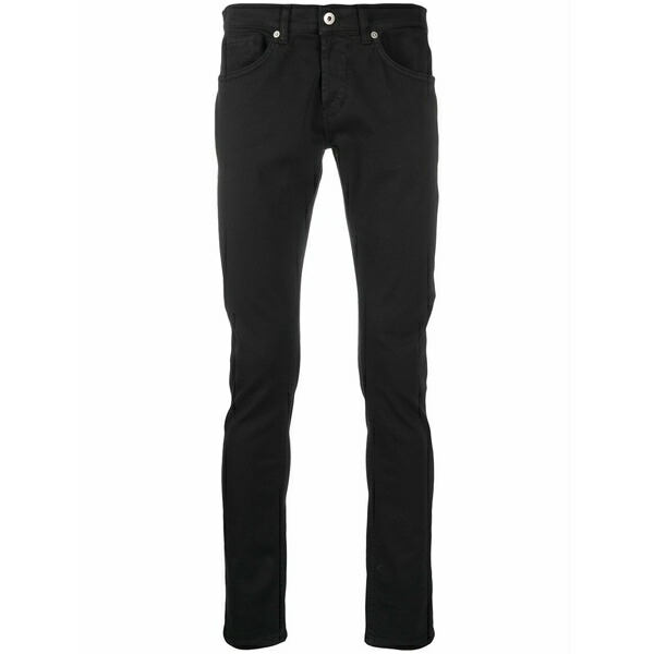 ドンダップ メンズ ジーンズズボン下 ボトムス Dark-wash slim-fit jeans Black