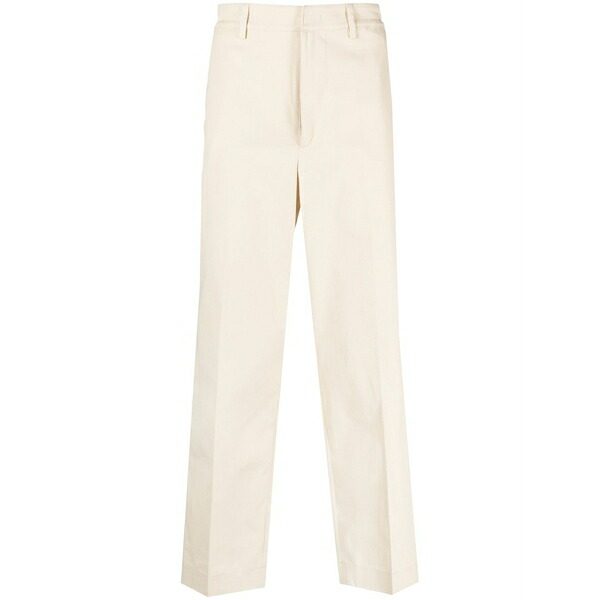 デパートメントファイブ メンズ 心地好いズボン下 ボトムス Straight-leg cotton trousers Neutrals
