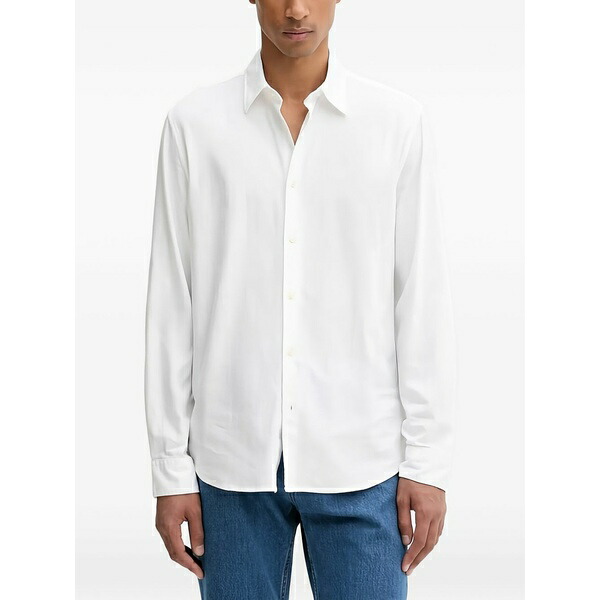 マルコポーロ メンズ プルオーバー トップス Buttoned-up shirt White