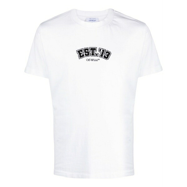 象牙色 メンズ プルオーバー トップス Logic cotton t-shirt White