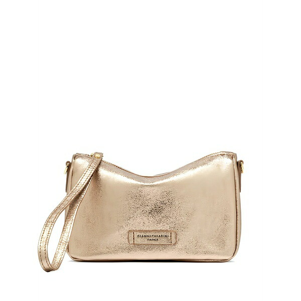 ジャンニ・キアリーニ レディース クラッチペダル御徒面子 御徒面子 Small nora metallic-effect clutch bag Gold