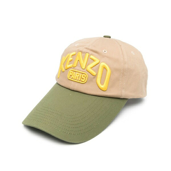 ケンゾー メンズ かぶり笠 佩び物 Embroidered-logo baseball cap Neutrals