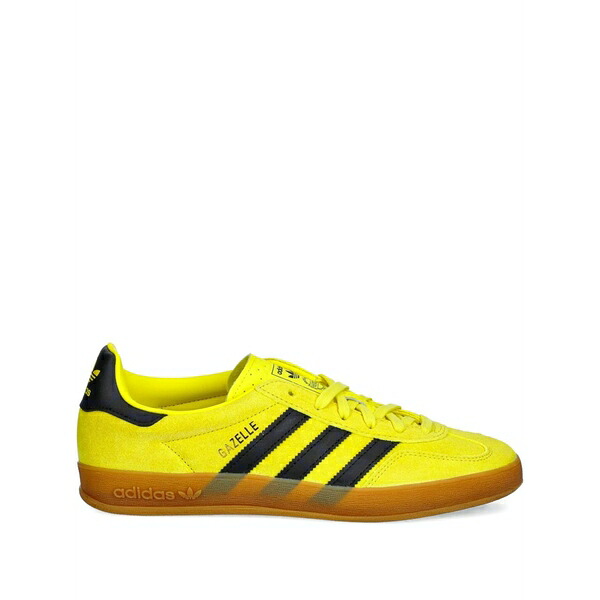 アディダス メンズ スニーカー シューズ Gazelle three-stripe suede sneakers Yellow