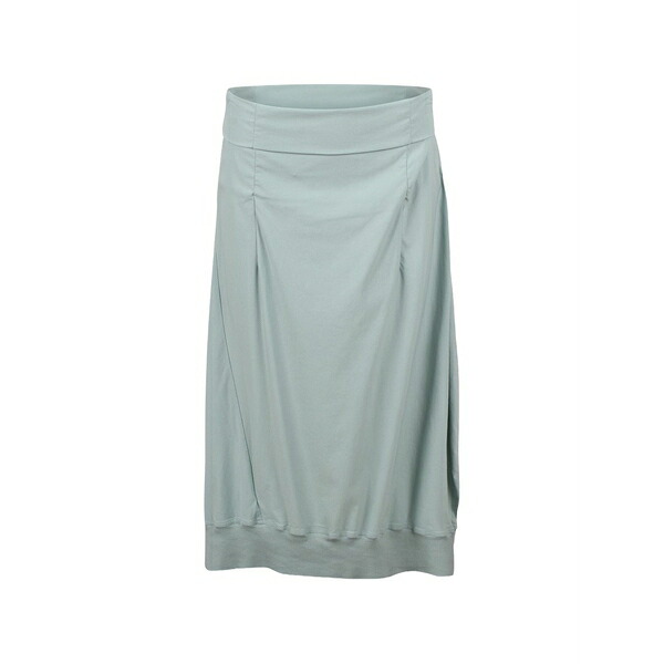 黒いこと 付け札 レディース スコート ボトムス Pleated asymmetric-hem skirt Green