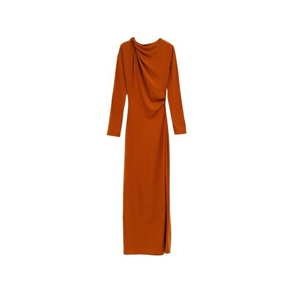 アトレイン レディース ワンピース トップス Draped dress Brown｜asty