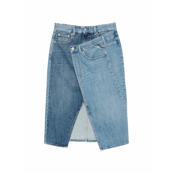 リプレー レディース スコート ボトムス Asymmetric wrap-style skirt Blue