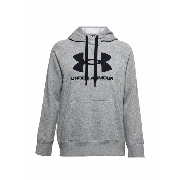 アンダーアーマー レディース パーカー・スウェットシャツ アウター Logo-detail hoodie Grey｜asty