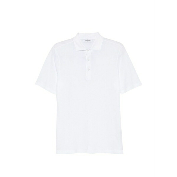 グランサッソ メンズ スポーツシャツ トップス Short-sleeve polo shirt White