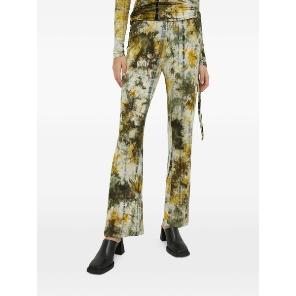 ルサム レディース 心地好いズボン下 ボトムス Tie-dye trousers Neutrals