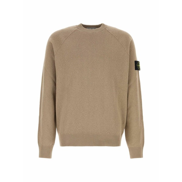 ストーンアイランド メンズ 編み物\u0026プルオーバー アウター Compass-badge cotton sweater Neutrals
