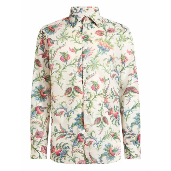 エトロ メンズ プルオーバー トップス Floral cotton muslin shirt Neutrals