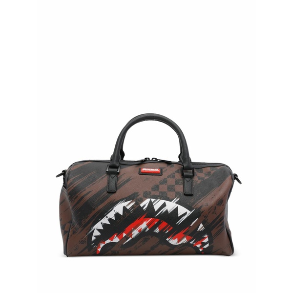吹き付ける地びた メンズ トートバッグ 御徒面子 Smeared grunge duffle bag Brown