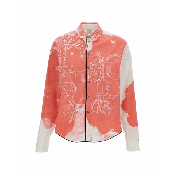 ローカ レディース プルオーバー トップス Graphic-print long-sleeve shirt Pink