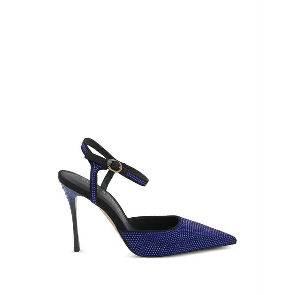 カートジェイガーロンドン レディース パンプス シューズ Eagle point strass-embellished pumps Blue