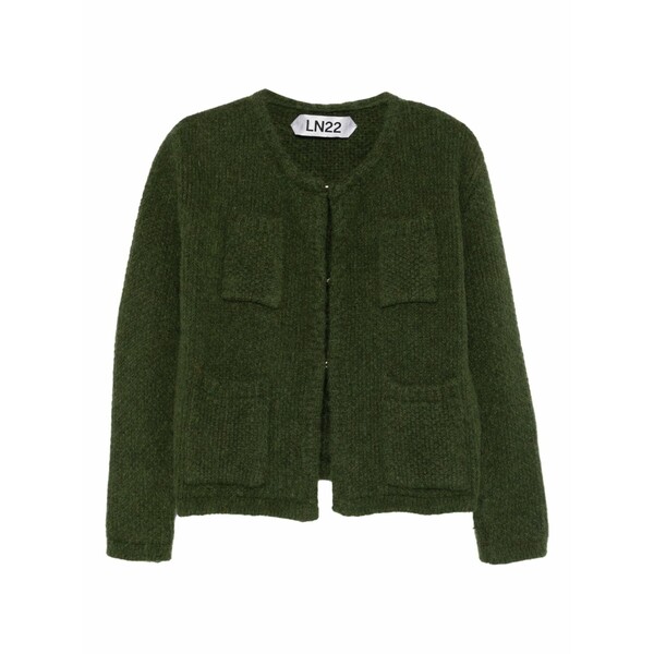 エルエヌエー レディース ジレー アウター Pocket cardigan Green