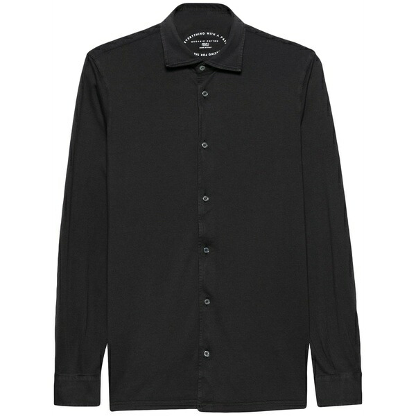 フェデーリ メンズ プルオーバー トップス Plain organic-cotton shirt Grey