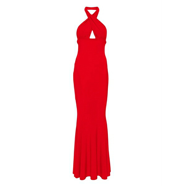 ノーマカマリ レディース ワンピース トップス Cross halterneck gown Red|asty