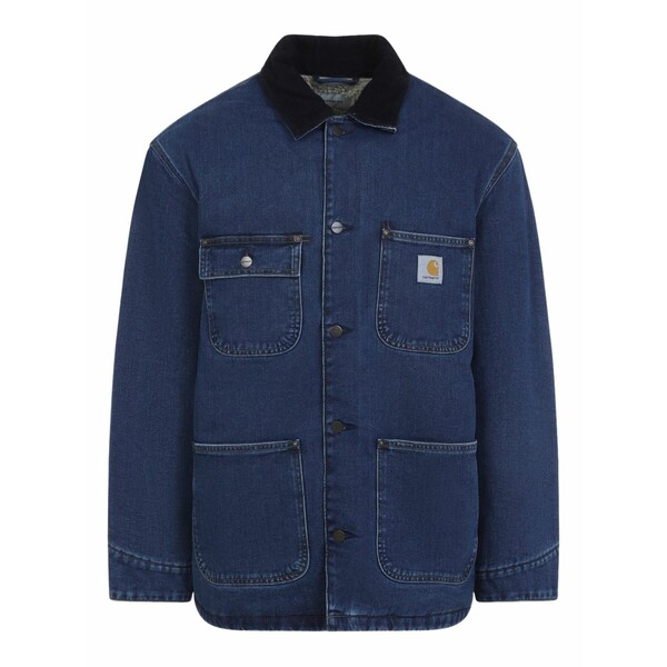 鉄道車両ハート形 メンズ 上衣＆上衣 アウター Og chore corduroy-collar denim jacket Blue