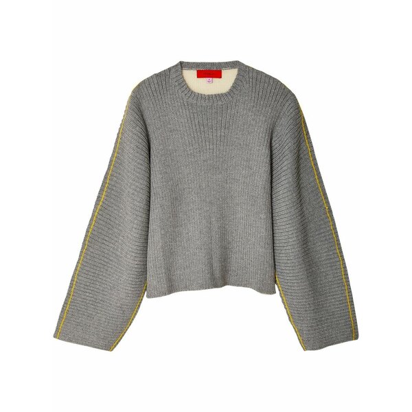 エコーズ・ラッタ レディース 編み物\u0026スウェーター アウター Striped ribbed jumper  Grey