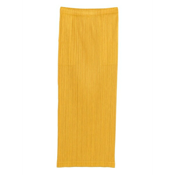 筋目 プリーズ イッセイ ミヤケ レディース スコート ボトムス Pleated maxi skirt Yellow