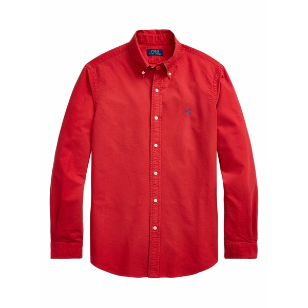 ラルフローレン メンズ プルオーバー トップス Embroidered-logo shirt Red