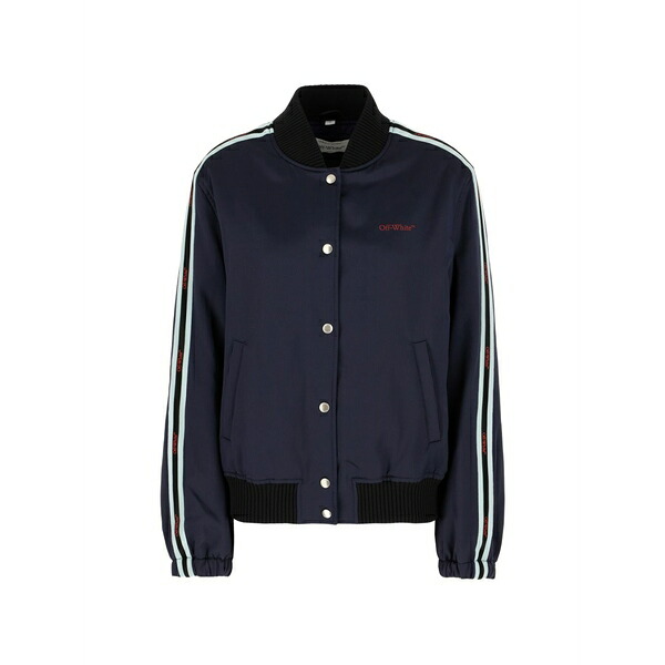 象牙色 レディース 上衣＆上衣 アウター Stripe-detailing jacket Blue