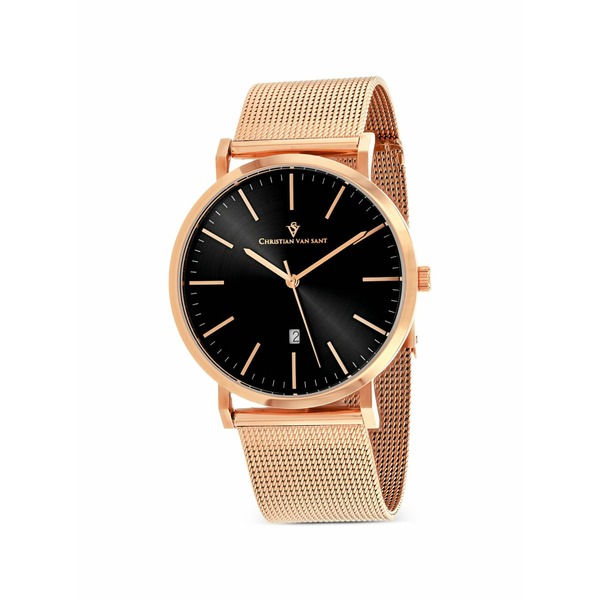 クリスチャンバンサント メンズ ウオッチ 添え物 Paradigm mesh-strap 41粍 watch Black