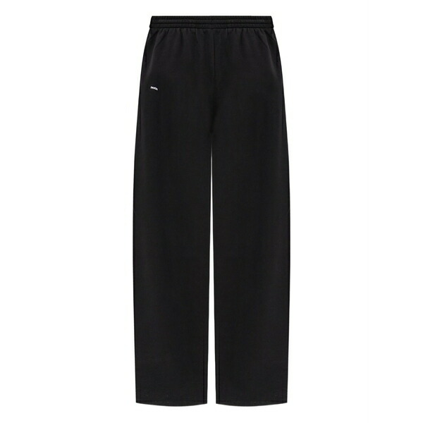 食パンガイア メンズ 心地よいズボン下 ボトムス Elasticated wide-leg trousers Black
