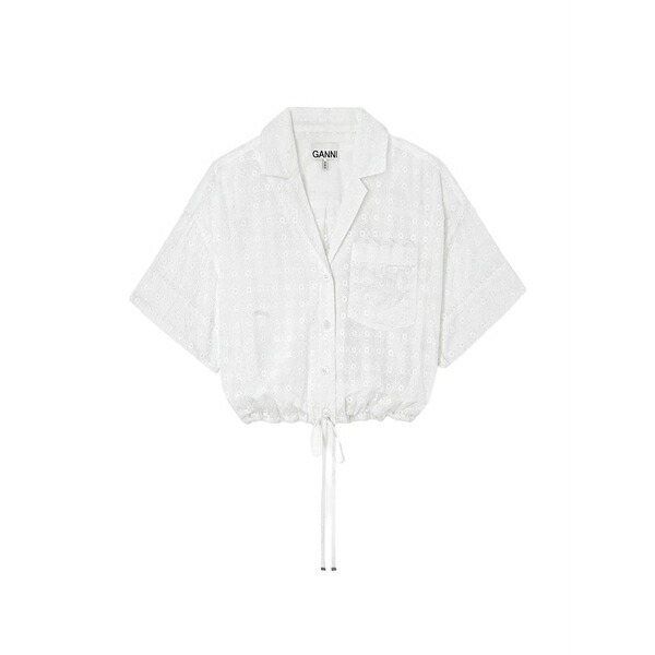 ガニー レディース プルオーバー トップス Broderie-anglaise shirt White