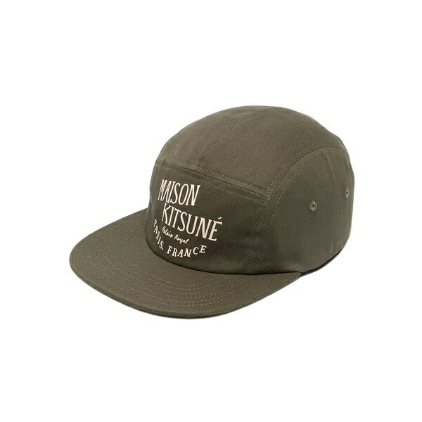 住み家 稲荷 レディース 鳥打ち帽 付属物 Logo-print cotton cap Green