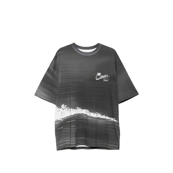 アミリ メンズ ティーシャツ トップス Palm tree-print t-shirt Grey