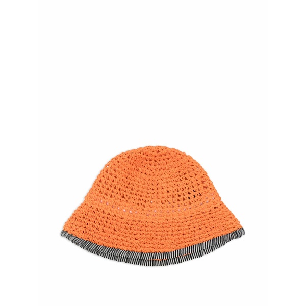 ミッソーニ レディース 鳥打ち帽 付属物 Crochet-knit striped-trim hat Orange