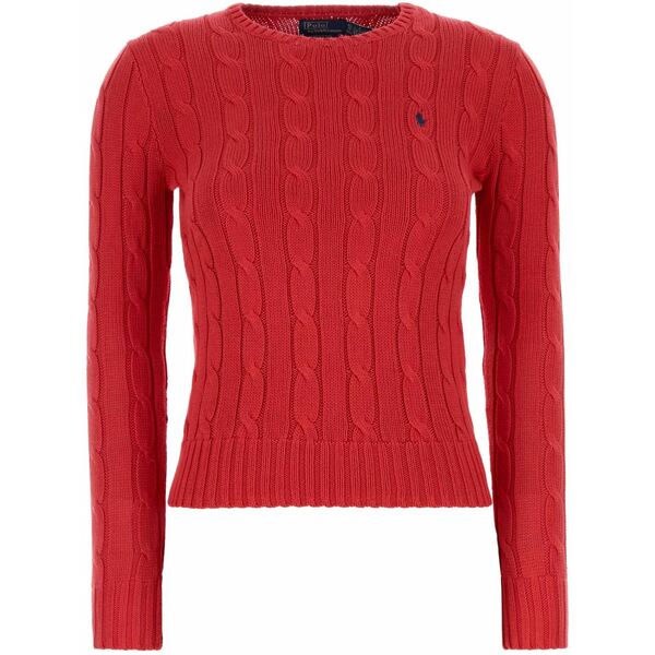 ラルフローレン レディース 編み物\u0026スウェーター アウター Cable-knit cotton sweater Red