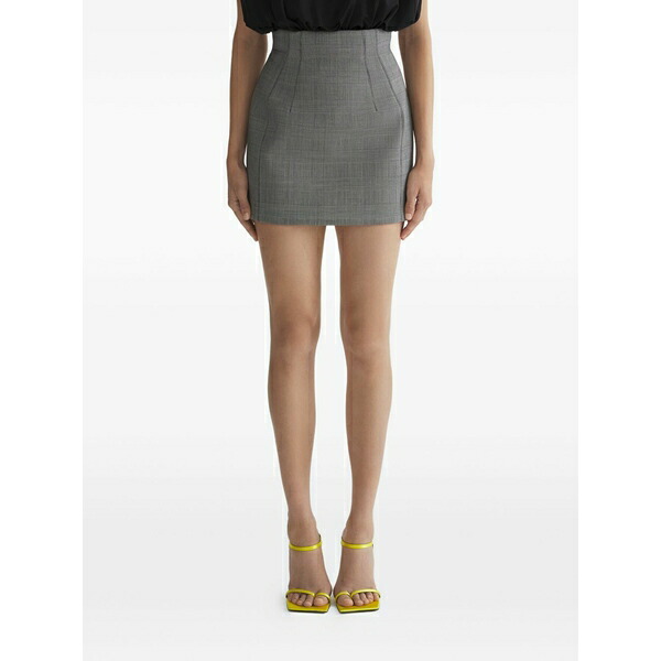 マグラー レディース スコート ボトムス Checked mini skirt Grey