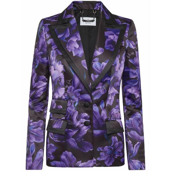 フィリップ飾り気の無い レディース 上衣＆上衣 アウター Duchesse floral-print blazer Black