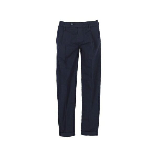 レアッシュ メンズ カジュアルパンツ ボトムス Pleated turn-up trousers Blue｜asty