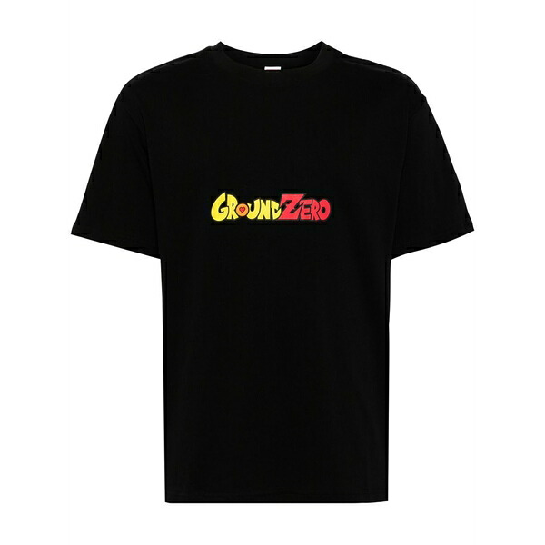 地びた 無し メンズ ティーシャツ トップス Logo-print cotton t-shirt Black