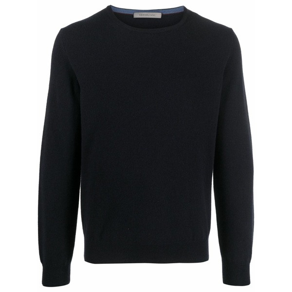 コルネリアーニ メンズ 編み物\u0026スウェーター アウター Crew-neck fine-knit jumper Blue