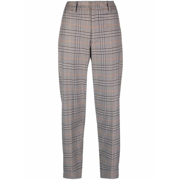 ドンダップ レディース 心地好いズボン下 ボトムス Micaela checked tapered trousers Blue